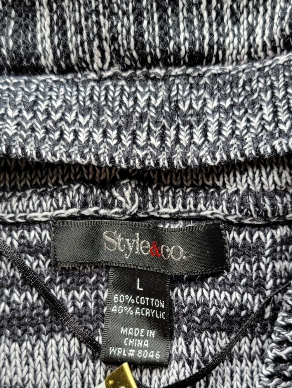 Women’s Hooded Long Cardigan Sweater - Black & Gray - Picture 6 of 6